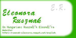 eleonora rusznak business card